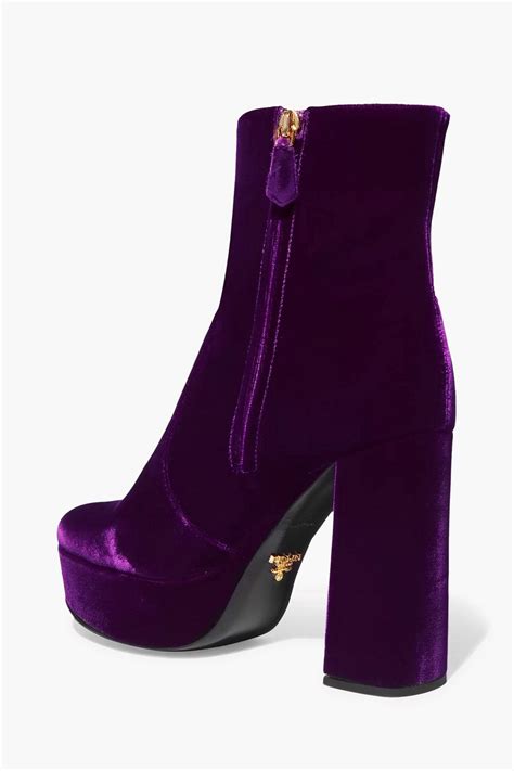 prada rubber sole platform velvet knee high boot|Prada Knee.